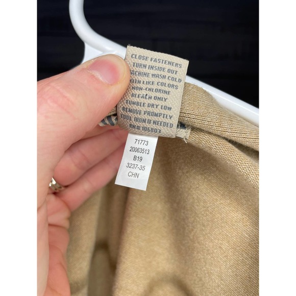 Duluth Trading Co. Shiftless Cardigan Sweater Tan and Navy Long size Medium - Picture 7 of 7